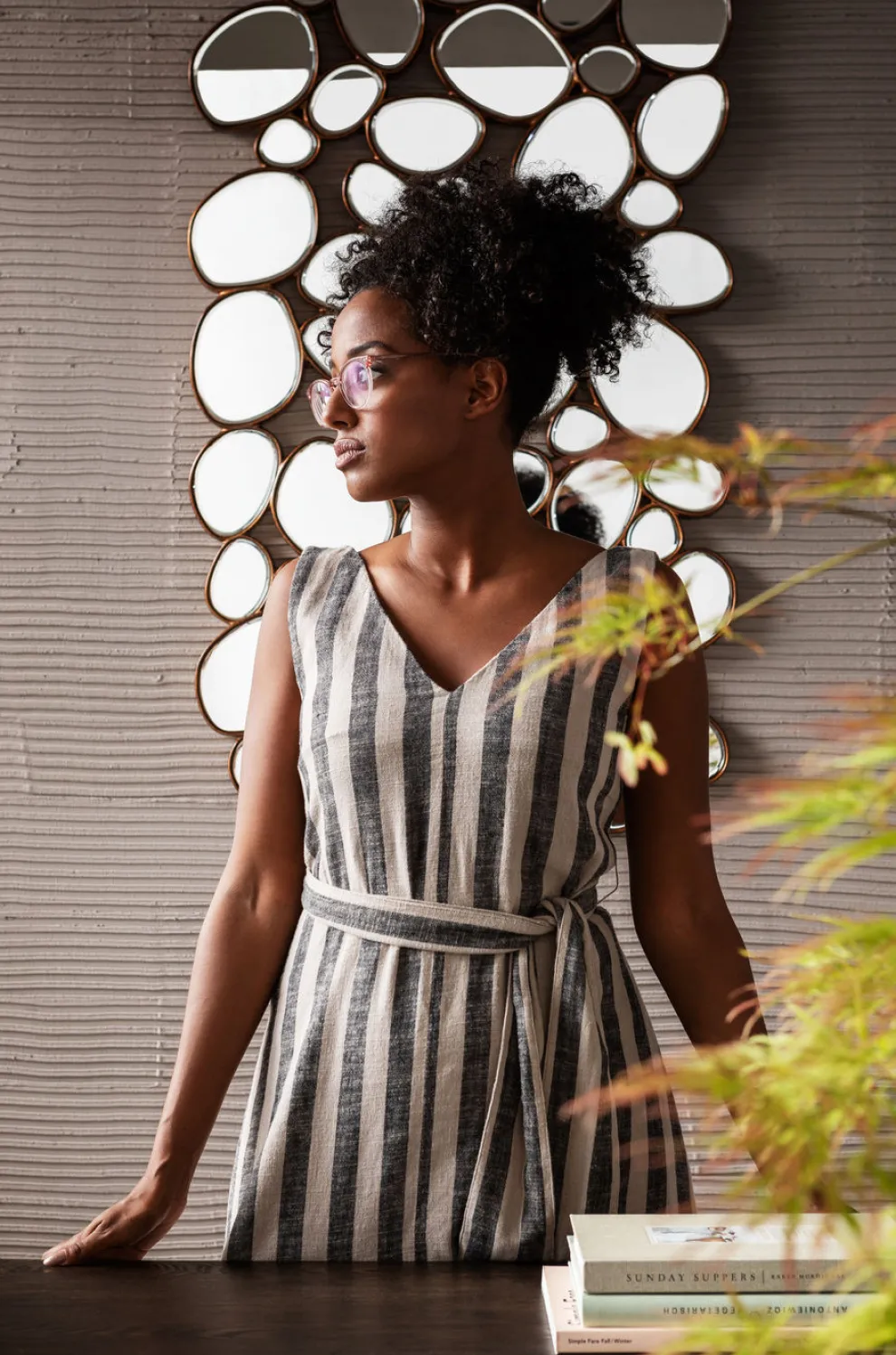 Spiegel Water Drops Koper 135x78cm