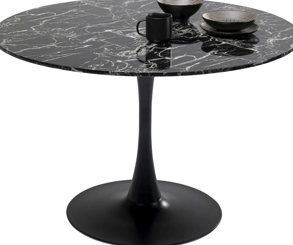 Tafel Veneto Marmer Zwart Ø110cm