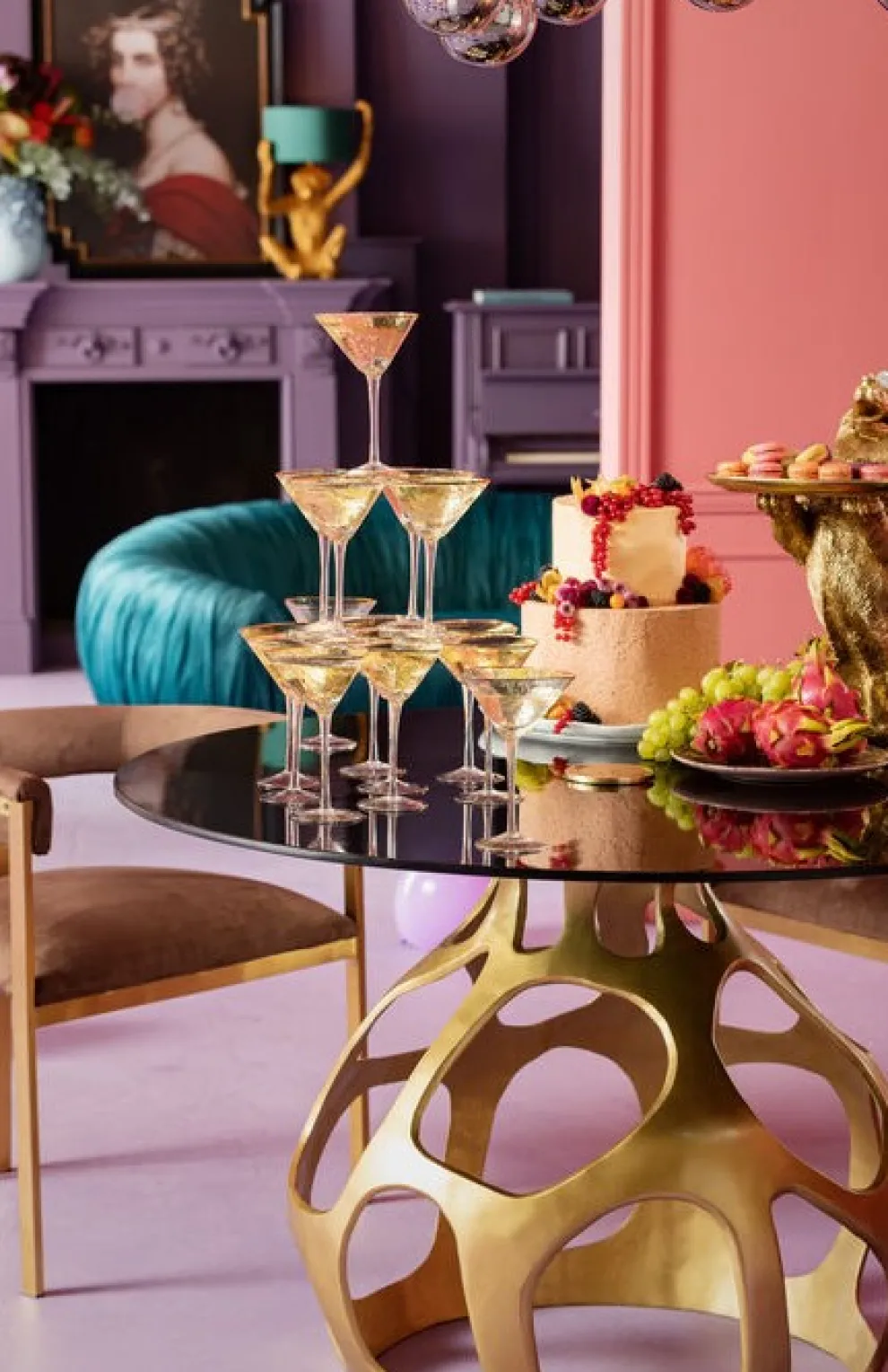 Tafel Volcano Goud Ø120cm