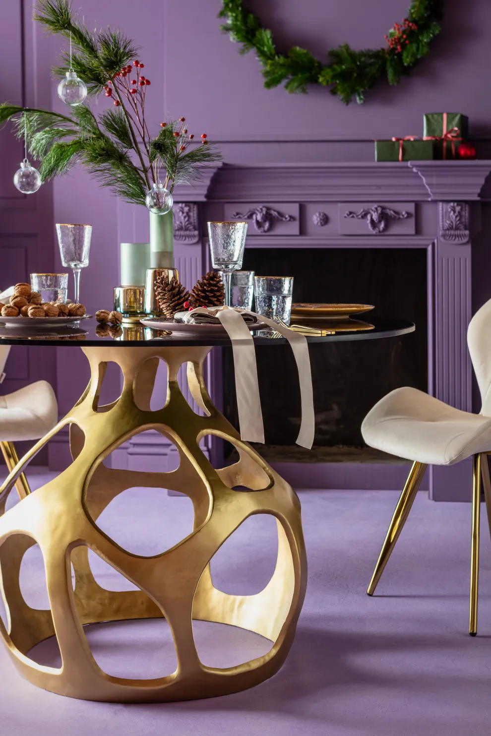 Tafel Volcano Goud Ø120cm