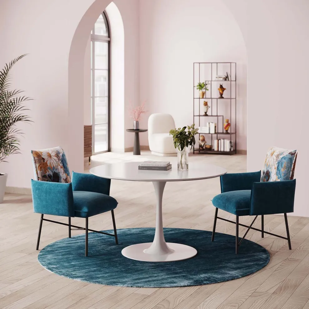 Tafelblad Invitation Round White 120cm