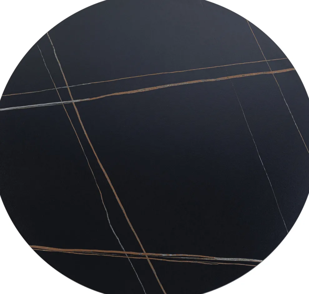 Tafelblad Invitation Round Ceramic Black 120cm