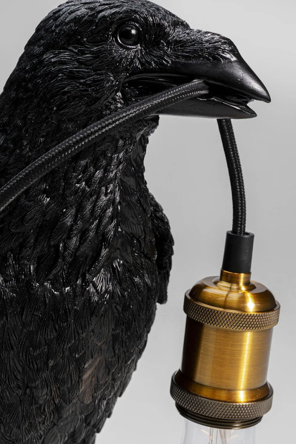 Tafellamp Animal Kraai Mat Zwart