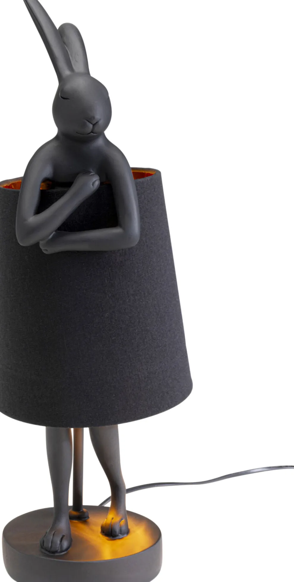 Tafellamp Animal Rabbit Matt Black 50cm