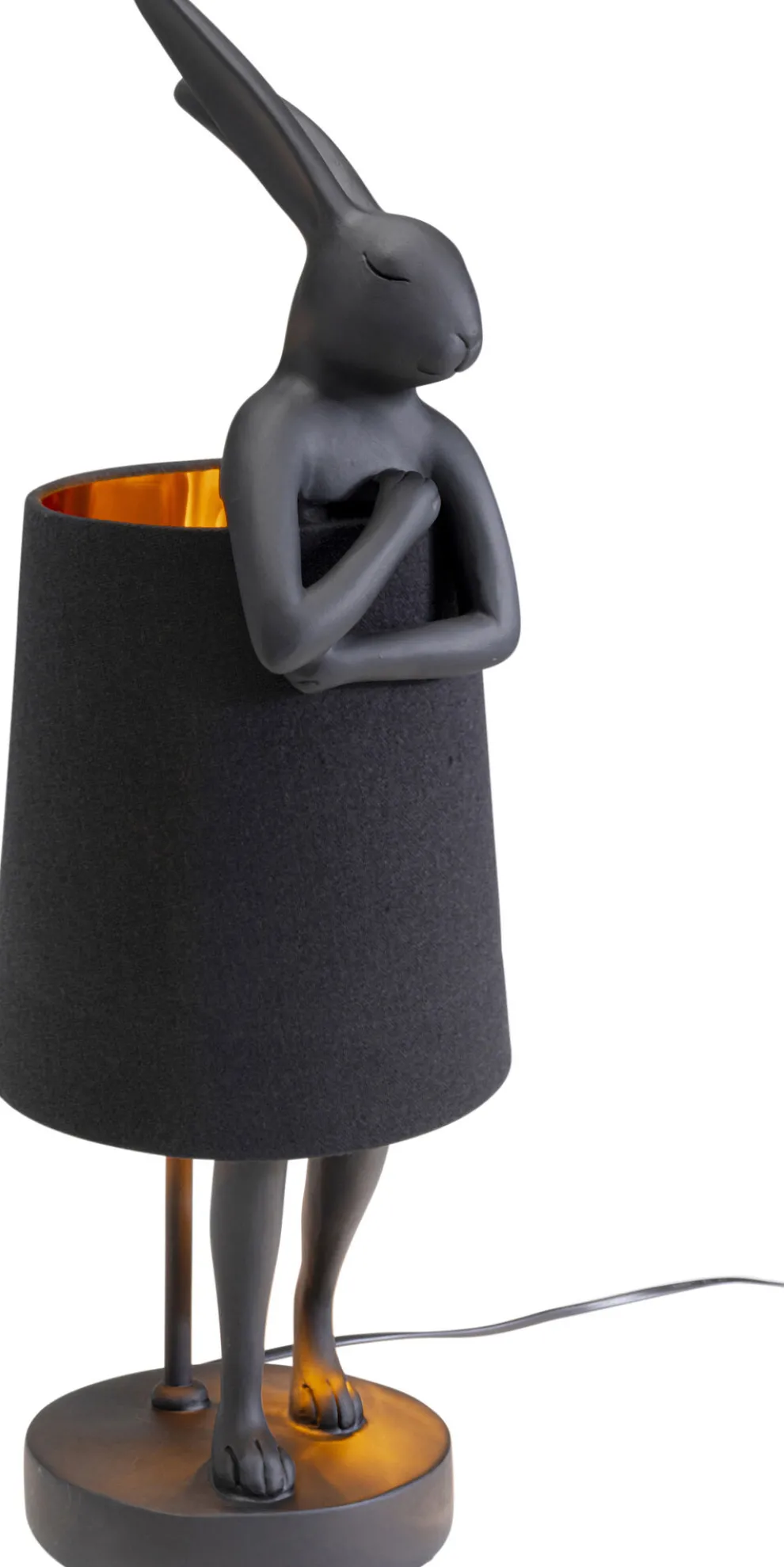 Tafellamp Animal Rabbit Matt Black 50cm