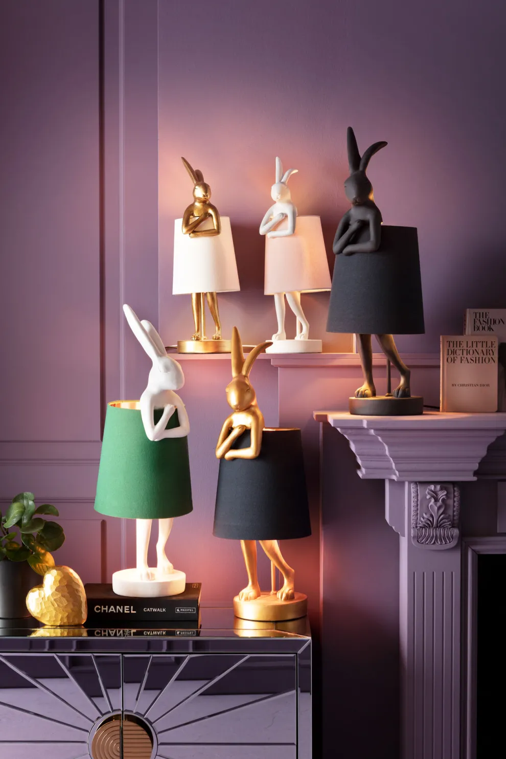 Tafellamp Animal Rabbit Gold/Green 68cm