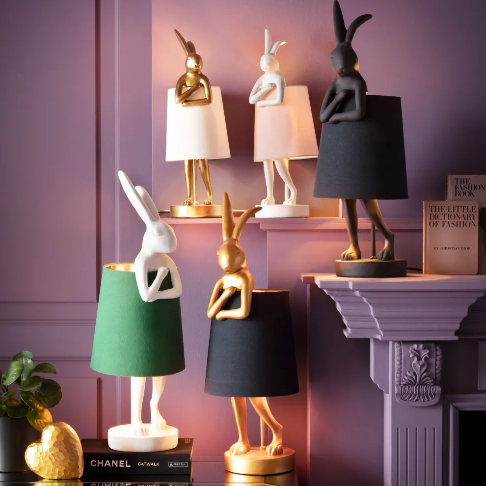 Tafellamp Animal Rabbit Gold/Black 68cm