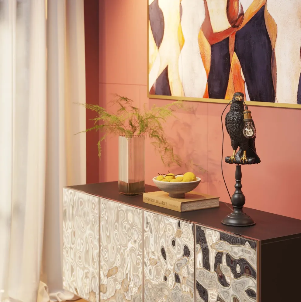 Tafellamp Animal Sitting Crow Mat Zwart