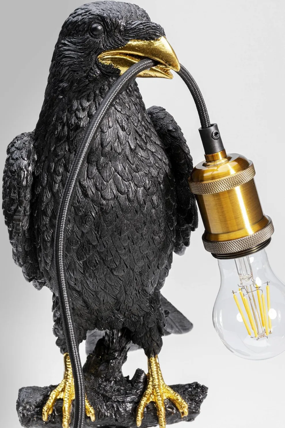 Tafellamp Animal Sitting Crow Mat Zwart