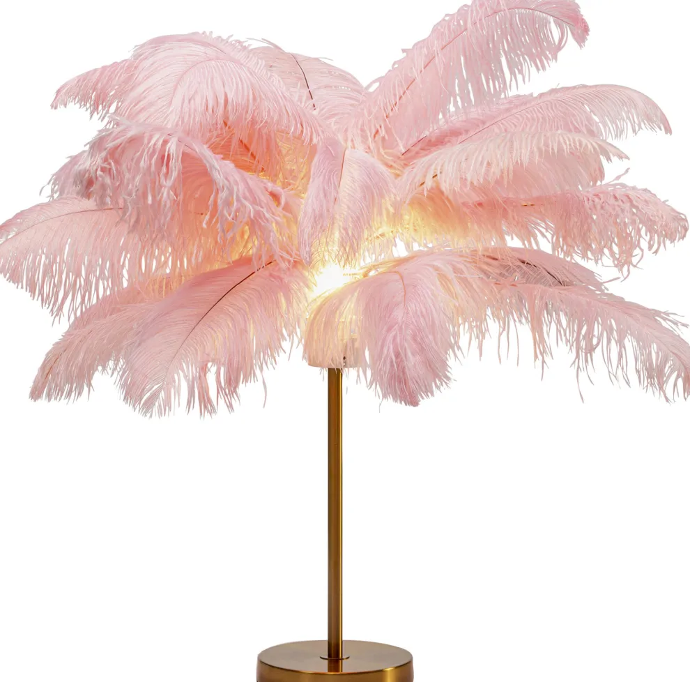 Tafellamp Feather Palm Pink 60cm