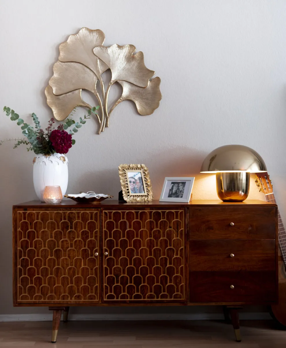 Tafellamp Mushroom Messing