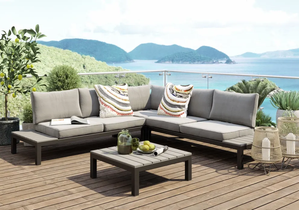 Tuinset Holiday Zwart (4-delig)