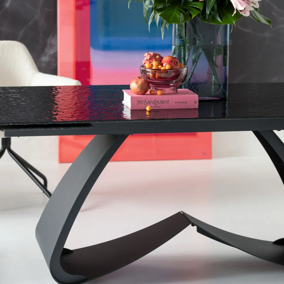 Uitschuifbare Eettafel Bellagio Bubble 180(40+40)x98cm