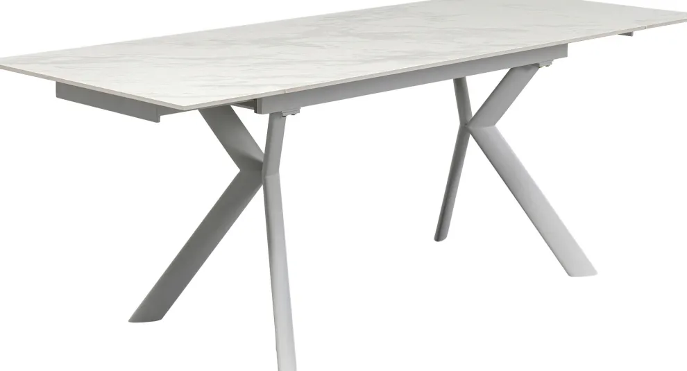Uitschuifbare Tafel Xenia White 140(+30+30)x80cm