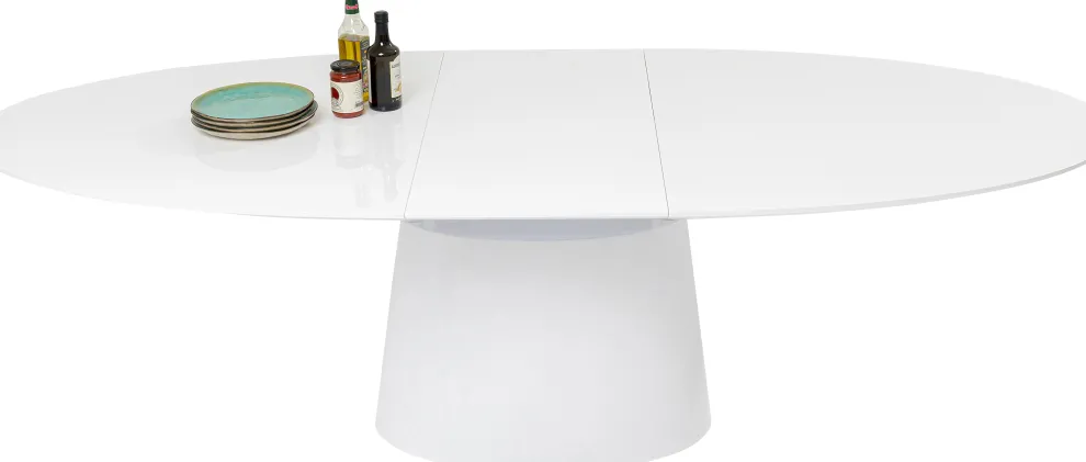 Uitschuiftafel Benvenuto Wit 200(50)x110cm