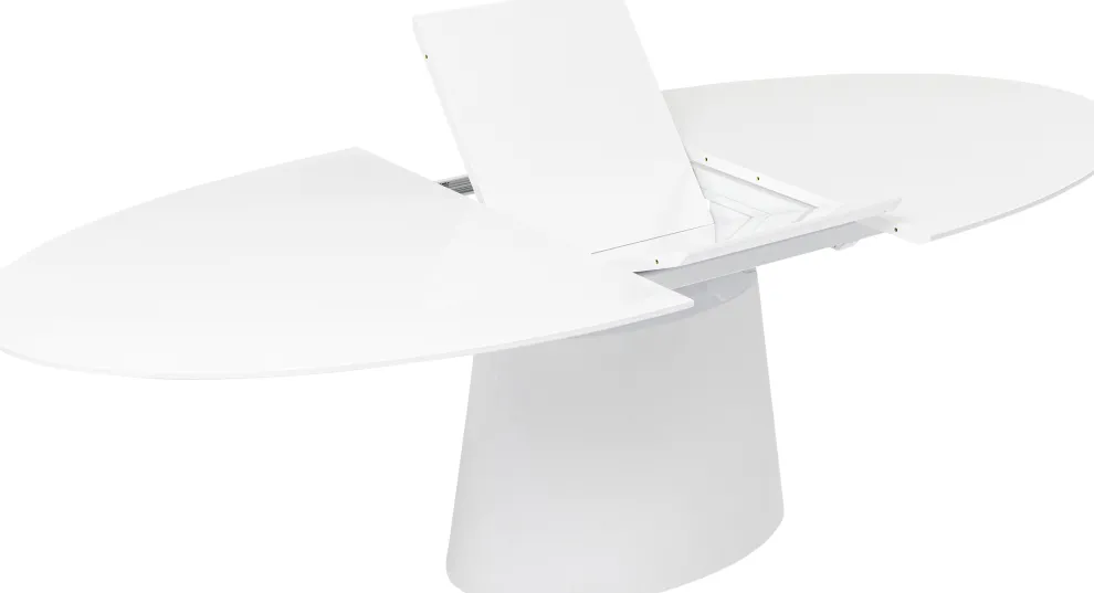 Uitschuiftafel Benvenuto Wit 200(50)x110cm