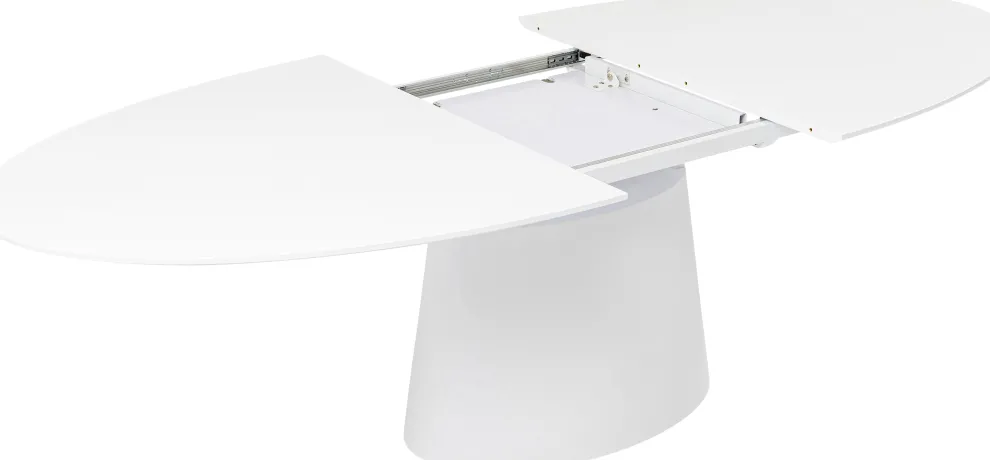 Uitschuiftafel Benvenuto Wit 200(50)x110cm