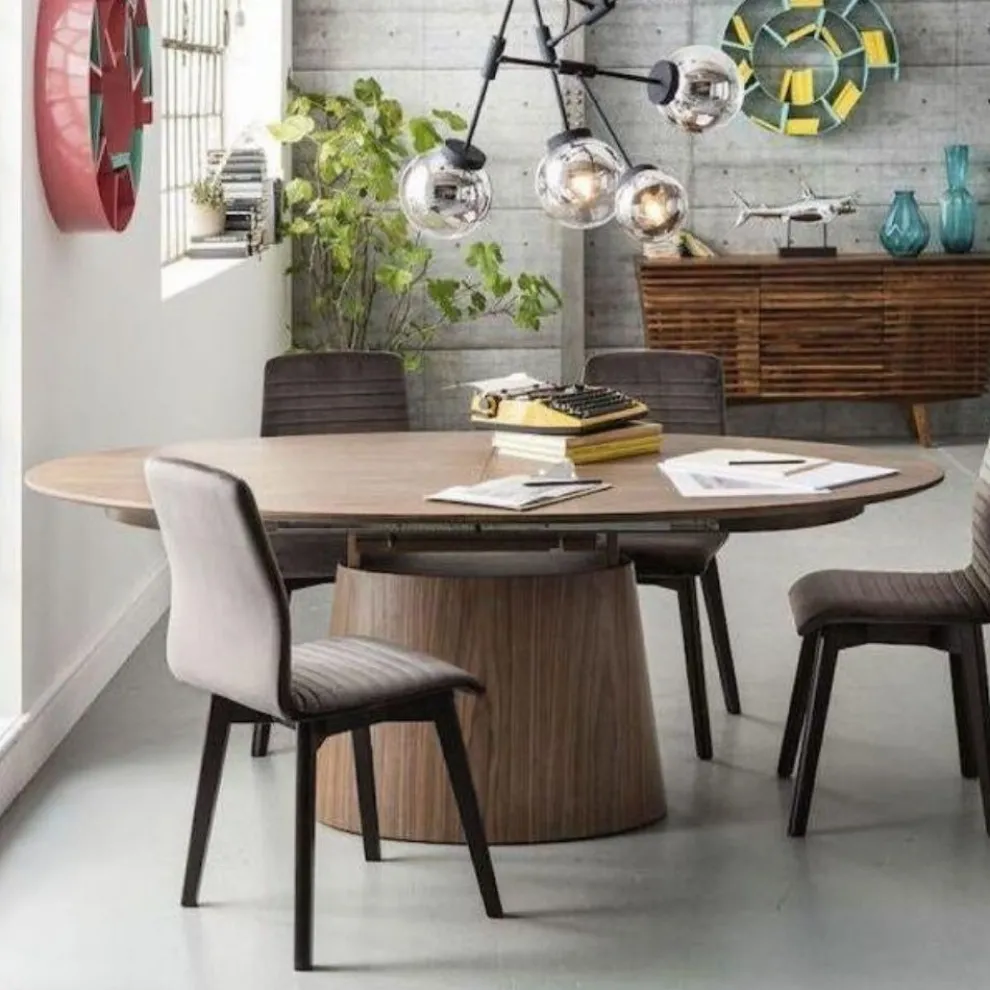 Uitschuiftafel Benvenuto Walnoot 200(50)x110cm