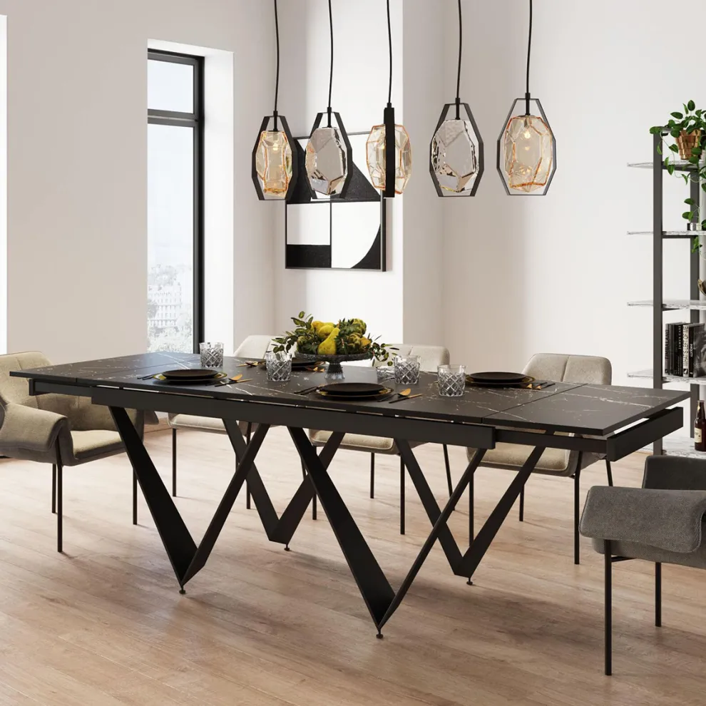 Uitschuiftafel Sandra 180(40+40)x90cm