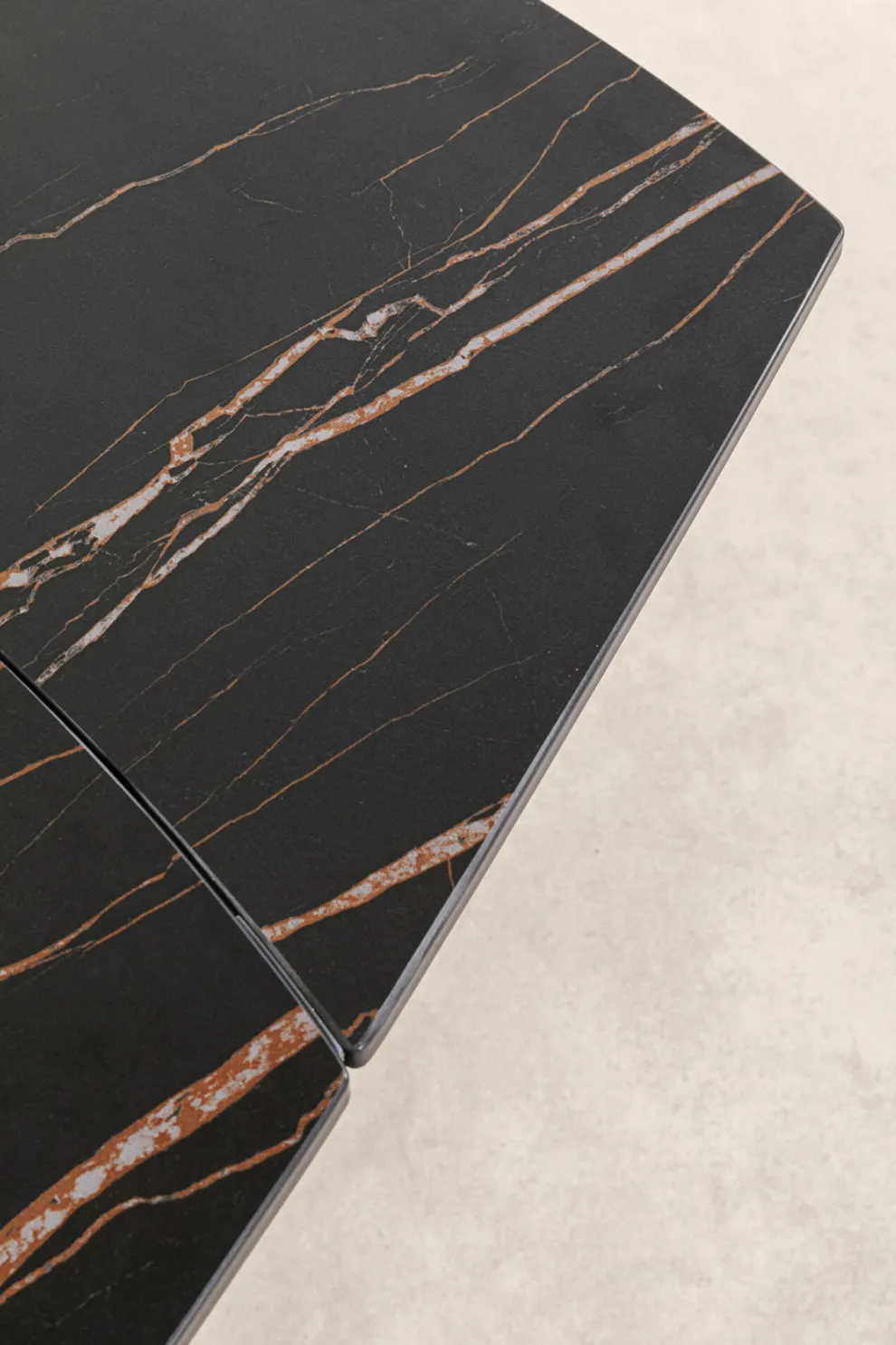 Uitschuiftafel Twist Black 120(30+30)x90cm