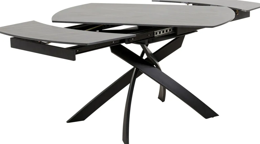 Uitschuiftafel Twist Black 120(30+30)x90cm