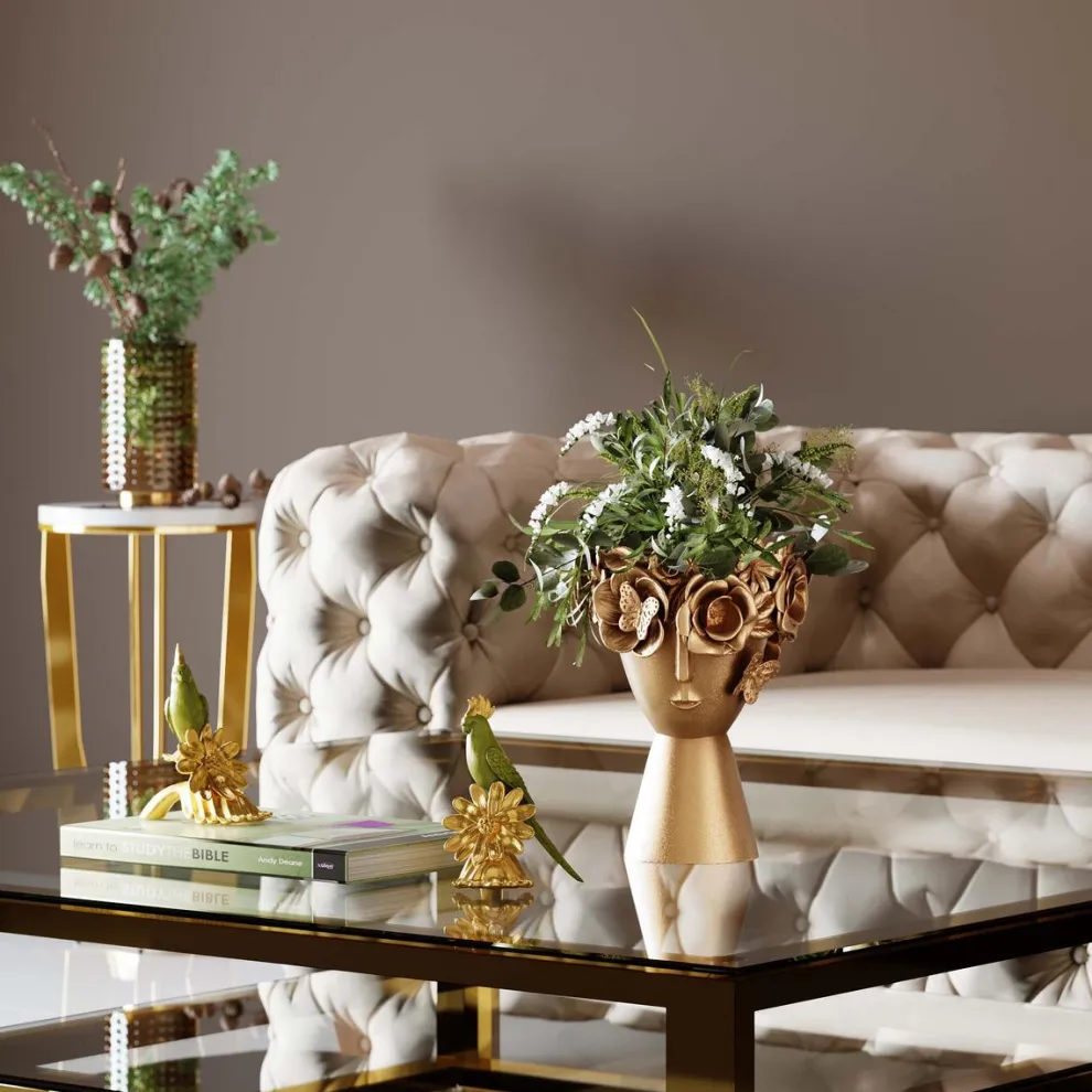 Vaas Flowercrown Goud 20cm