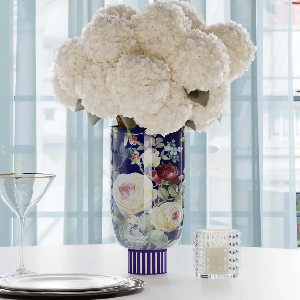 Vaas Rose Magic Blauw 27cm