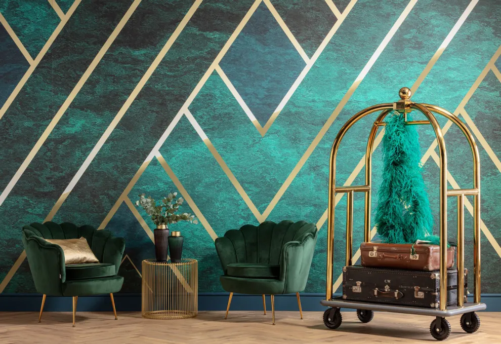 VIP Bagage Trolley Vegas Goud