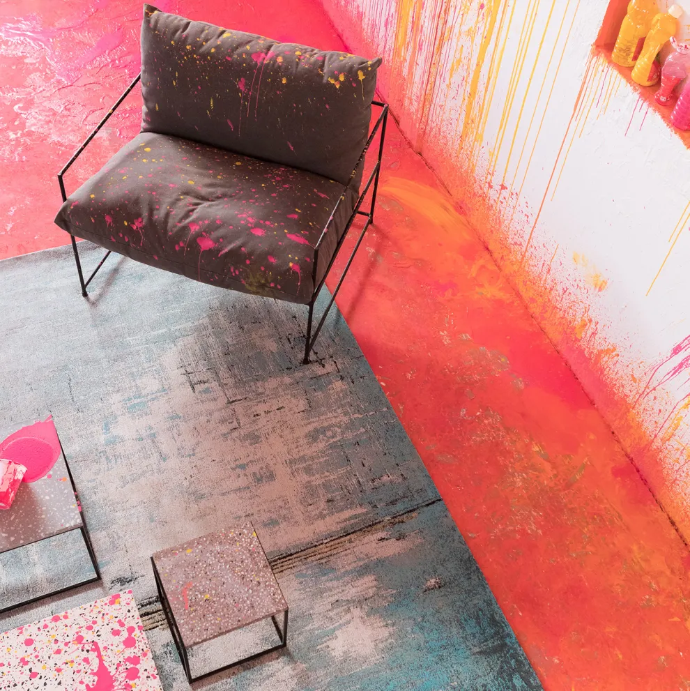 Vloerkleed Abstract Lichtblauw 170x240cm