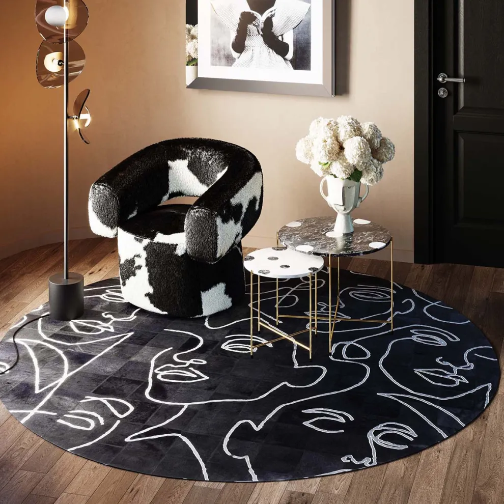 Vloerkleed Art Faces Ø250cm