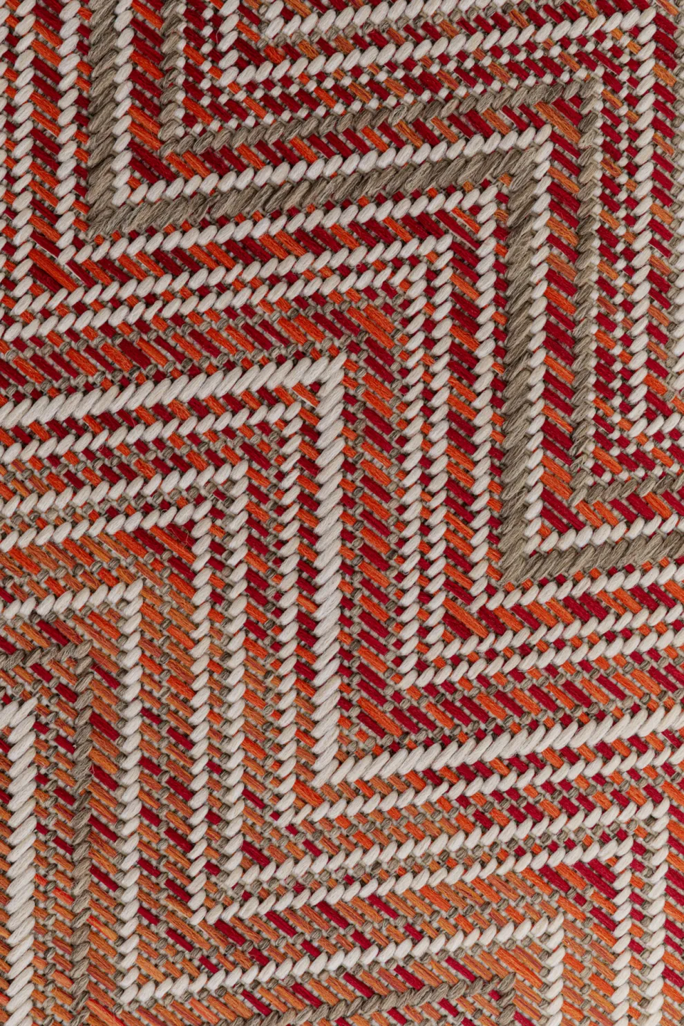 Vloerkleed Buiten Zigzag Red 230x330cm