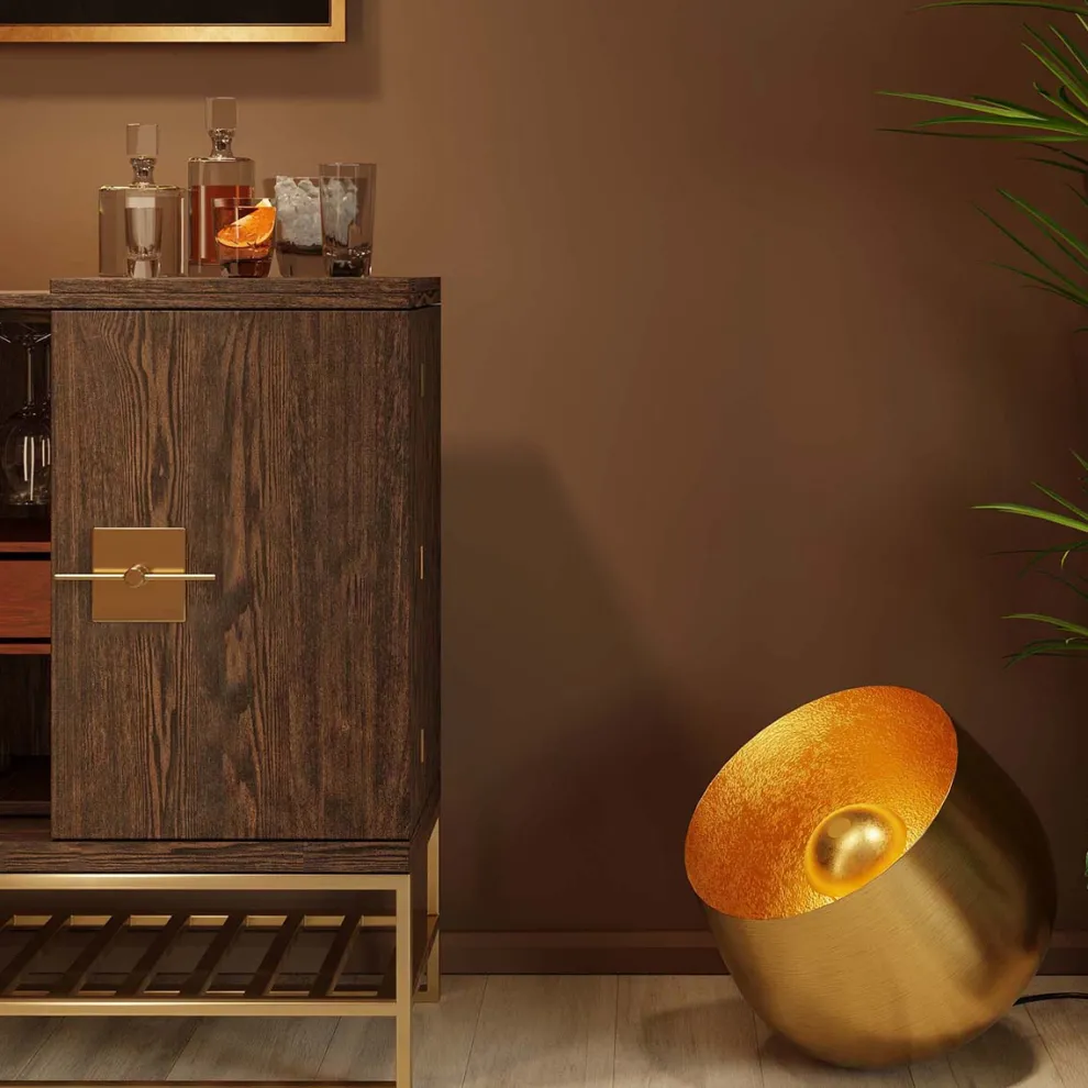 Vloerlamp Apollon Smooth Gold Ø50cm