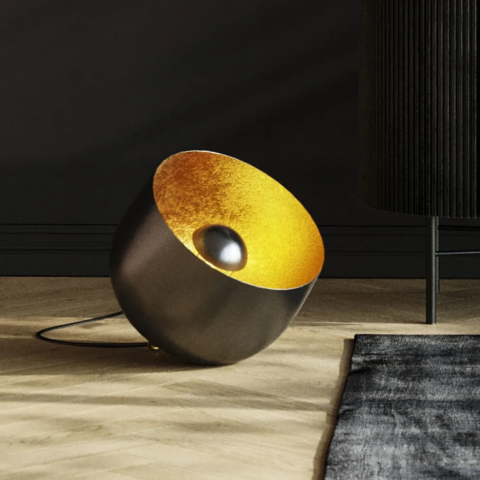 Vloerlamp Apollon Smooth Black Ø35cm