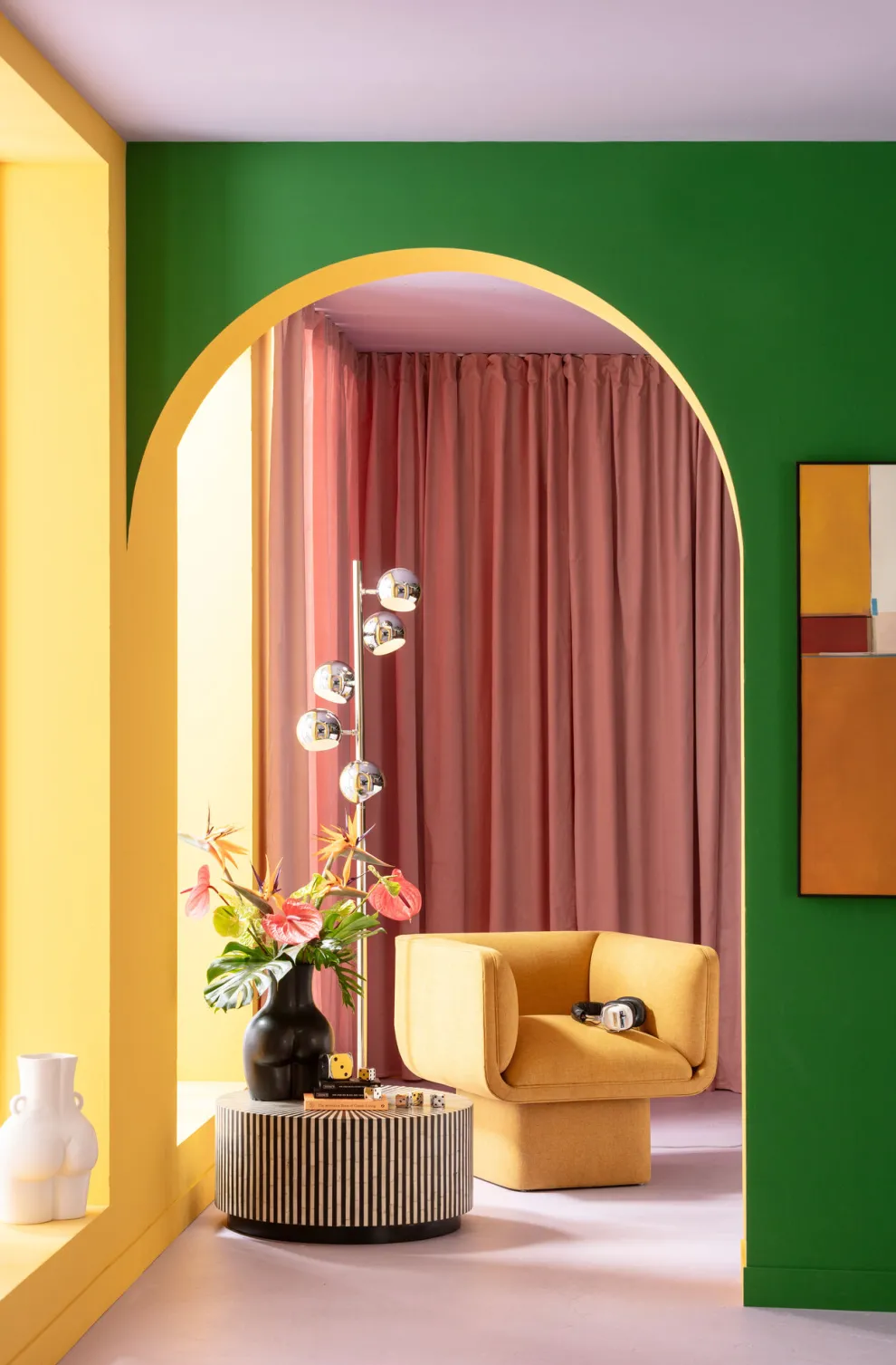 Vloerlamp Calotta Chroom 5er