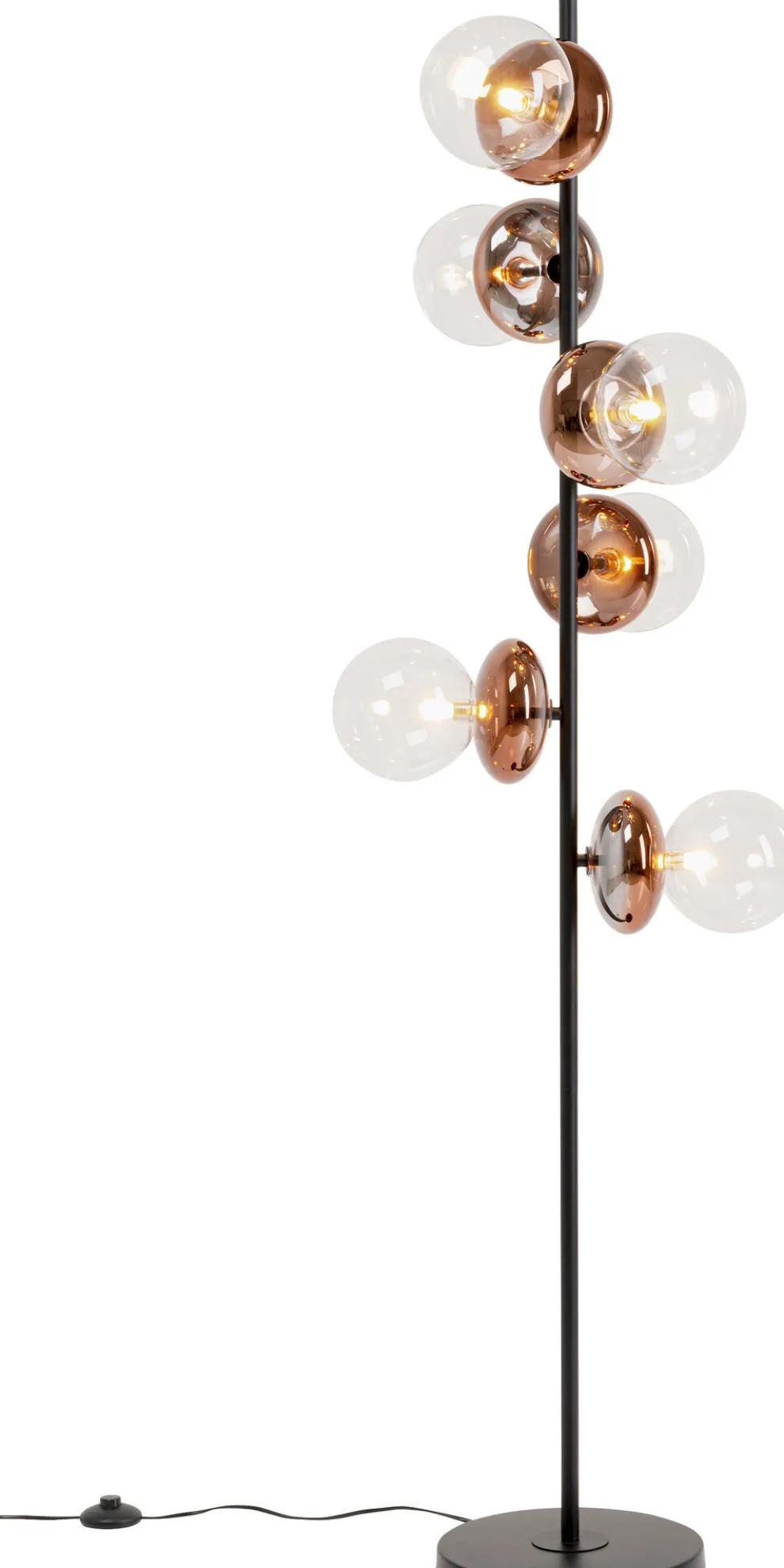 Vloerlamp Double Bubble Copper 165cm