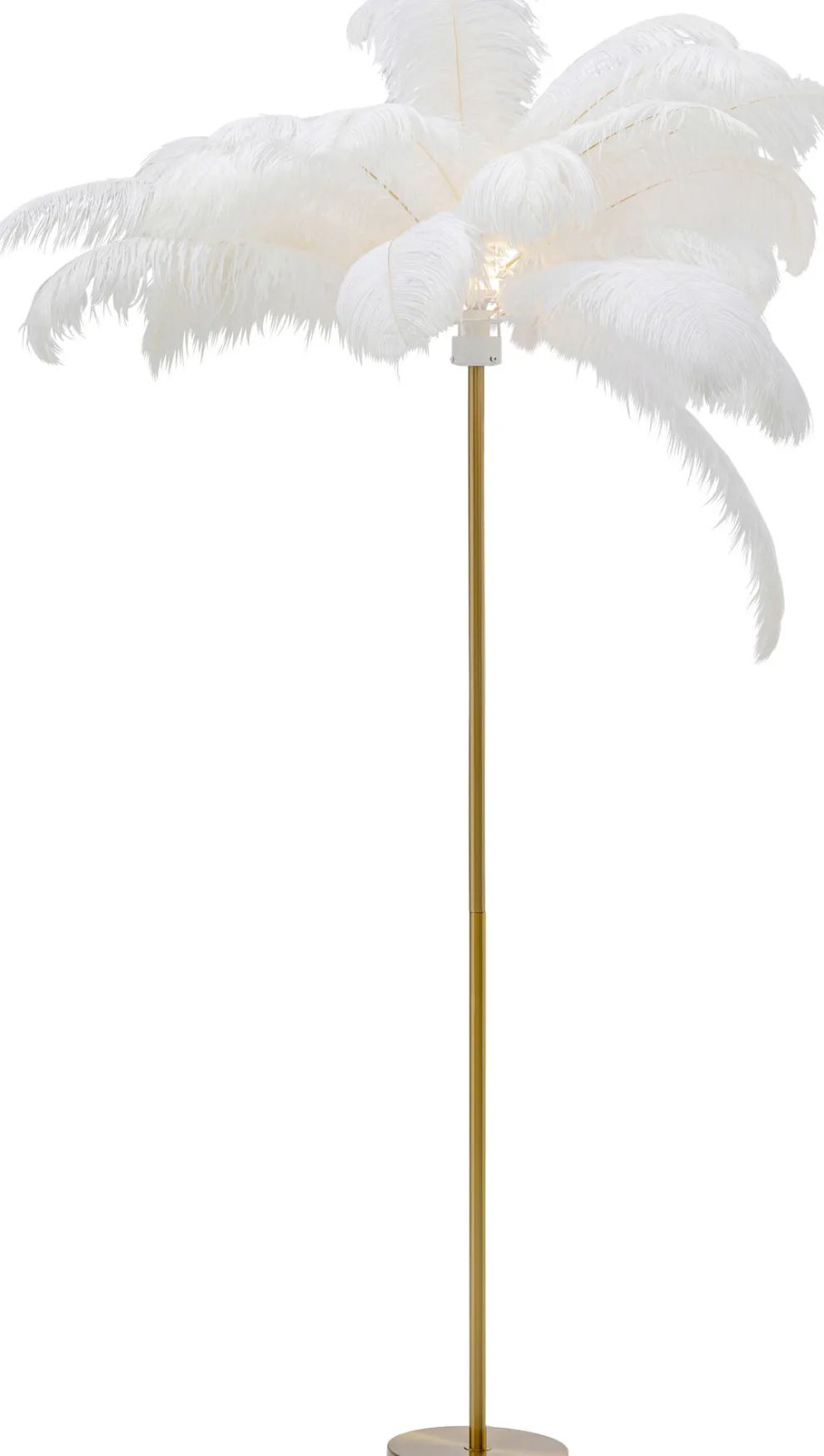 Vloerlamp Feather Palm White 165cm