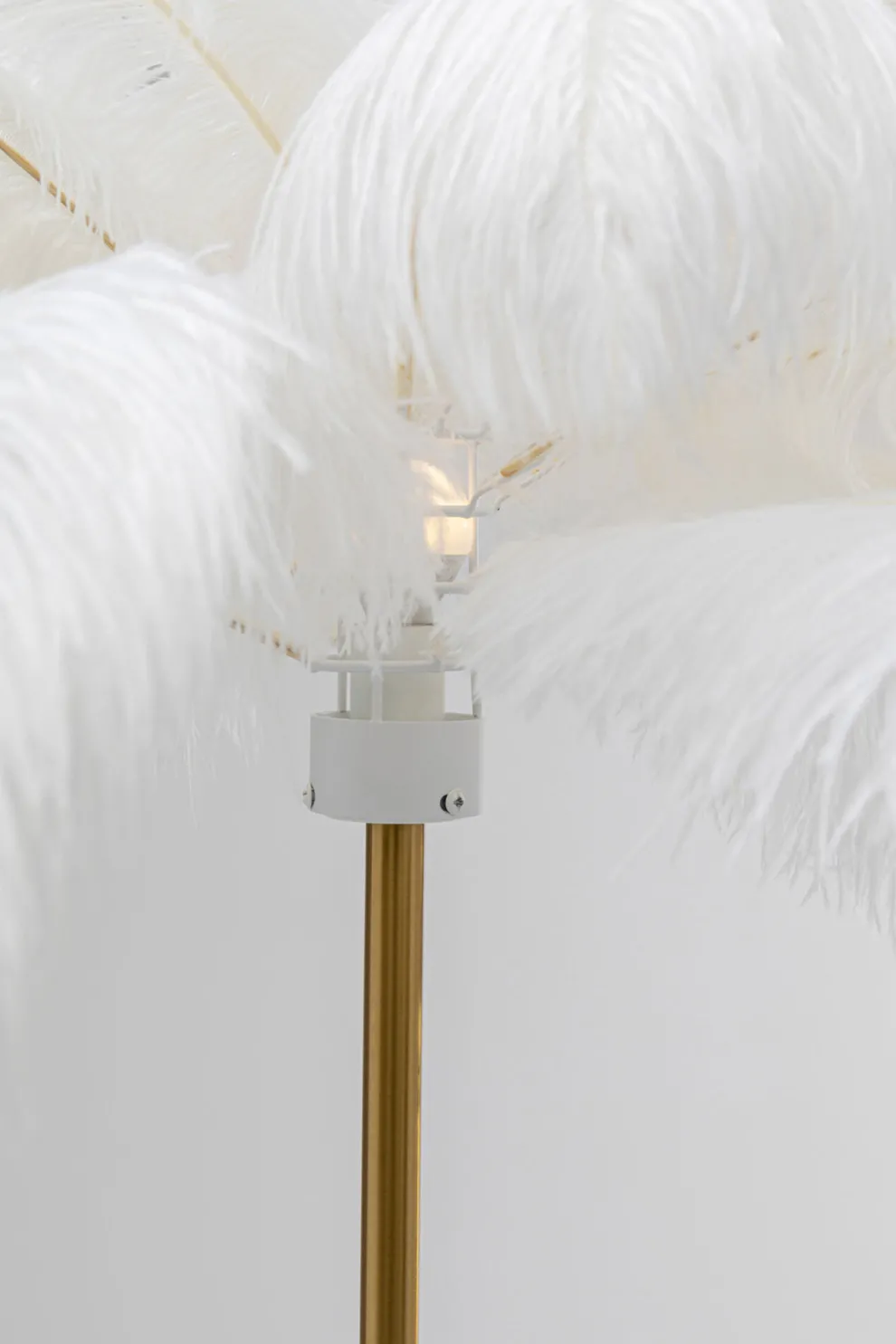 Vloerlamp Feather Palm White 165cm