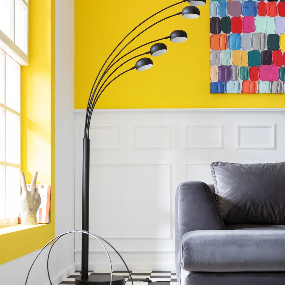 Vloerlamp Five Fingers Mat Zwart