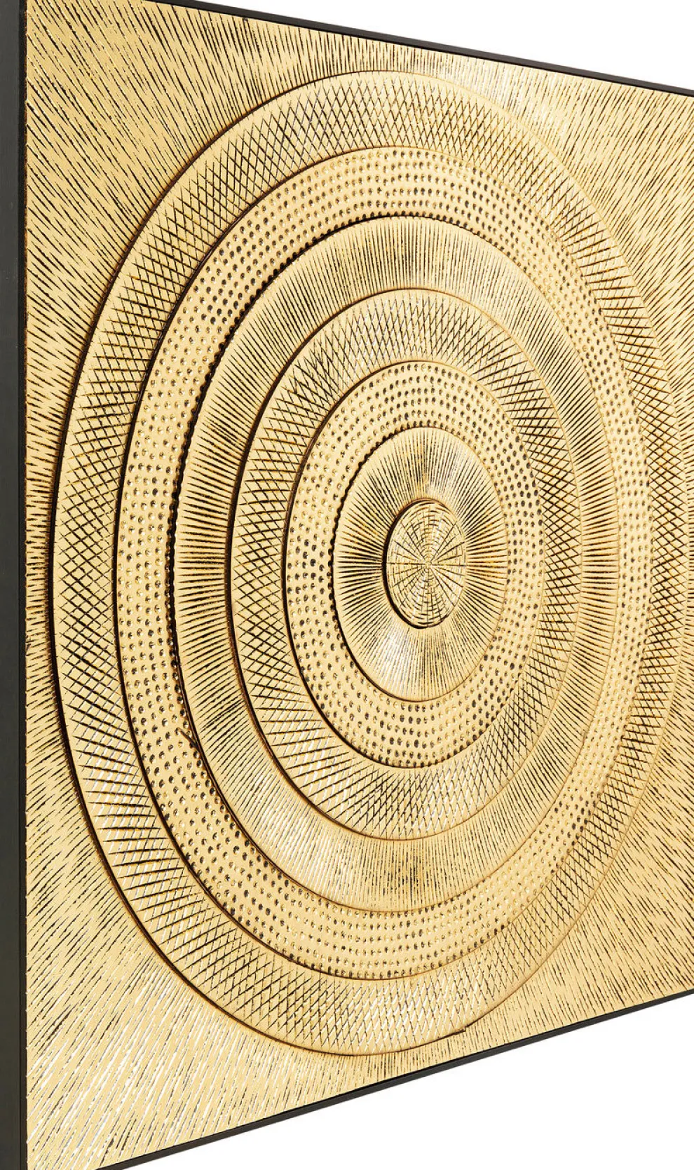 Wanddecoratie Art Circle Goud 120x120cm