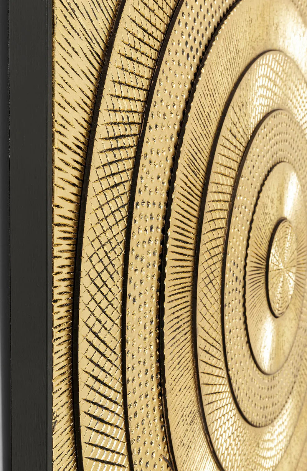 Wanddecoratie Art Circle Goud 120x120cm