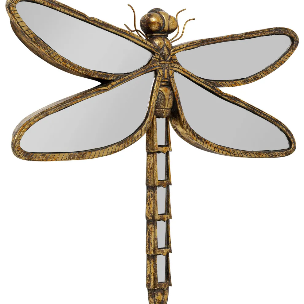 Wanddecoratie Dragonfly Spiegel 71cm