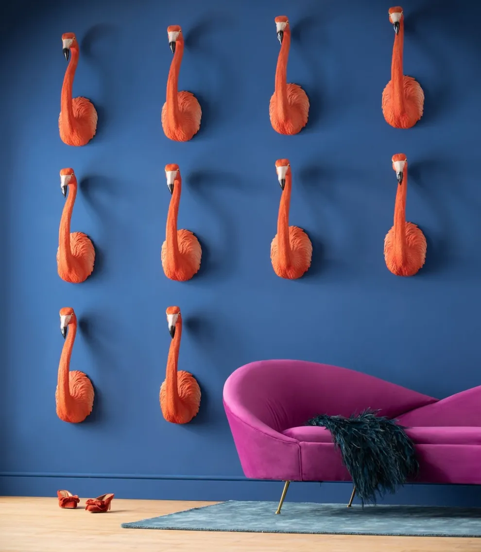 Wanddecoratie Flamingo Road 72cm