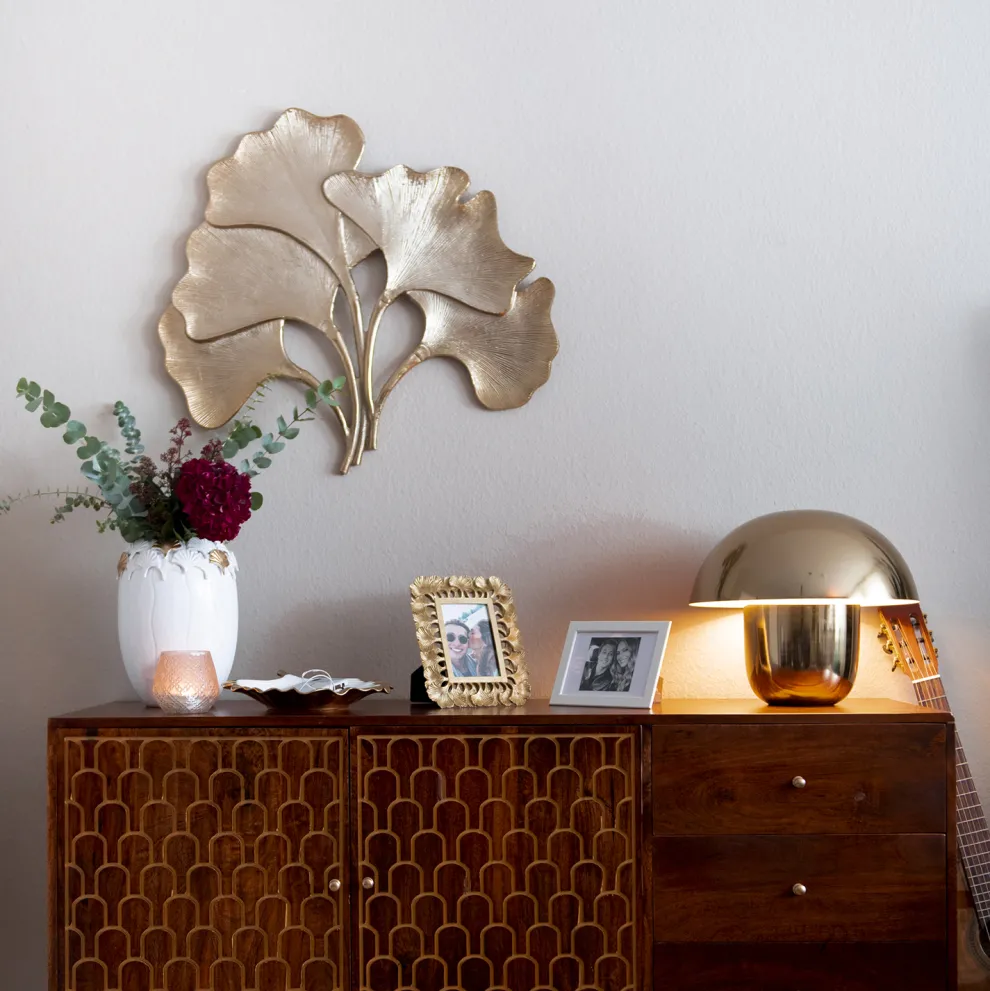 Wanddecoratie Ginkgo Goud Groot