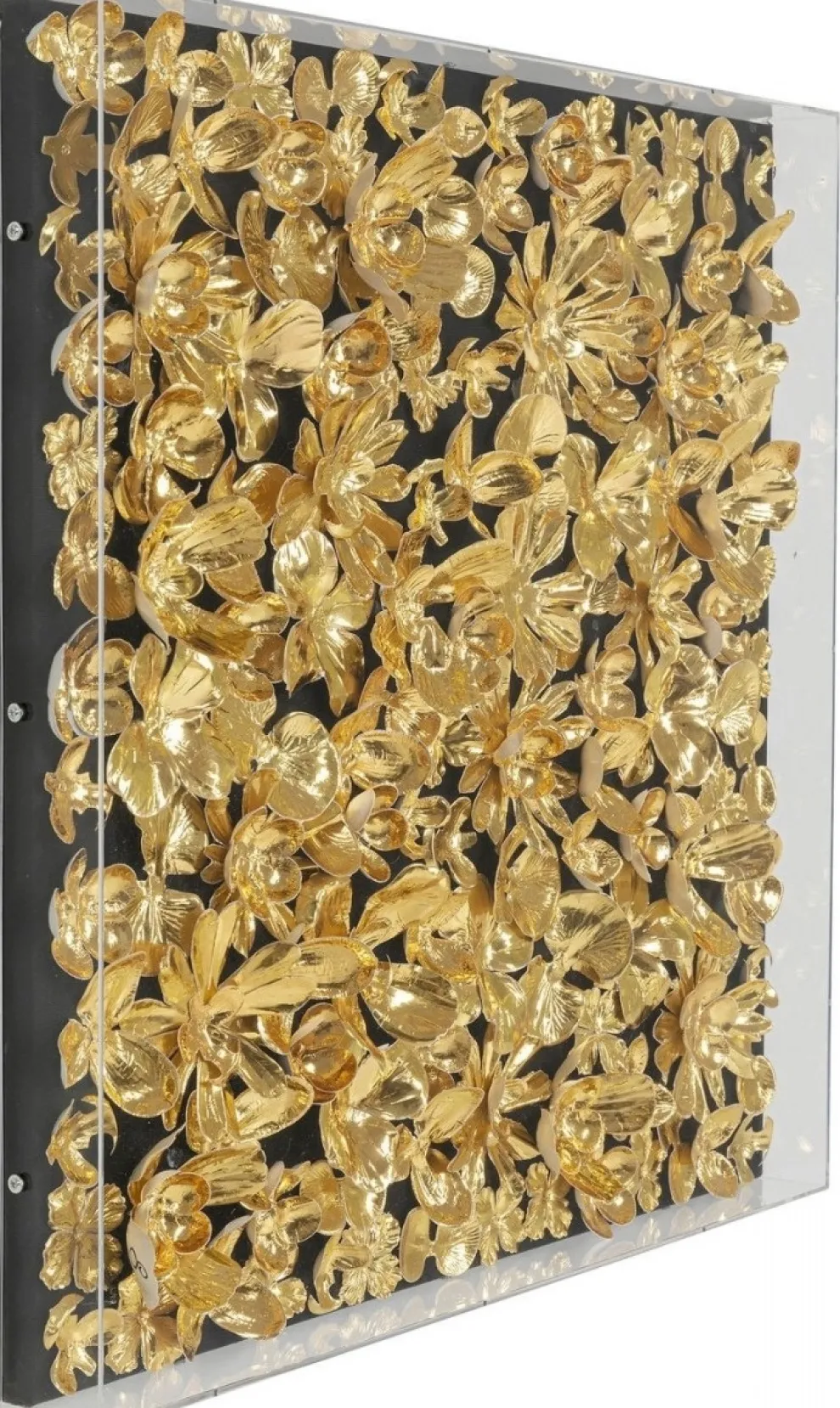 Wanddecoratie Gold Flower 60x60cm