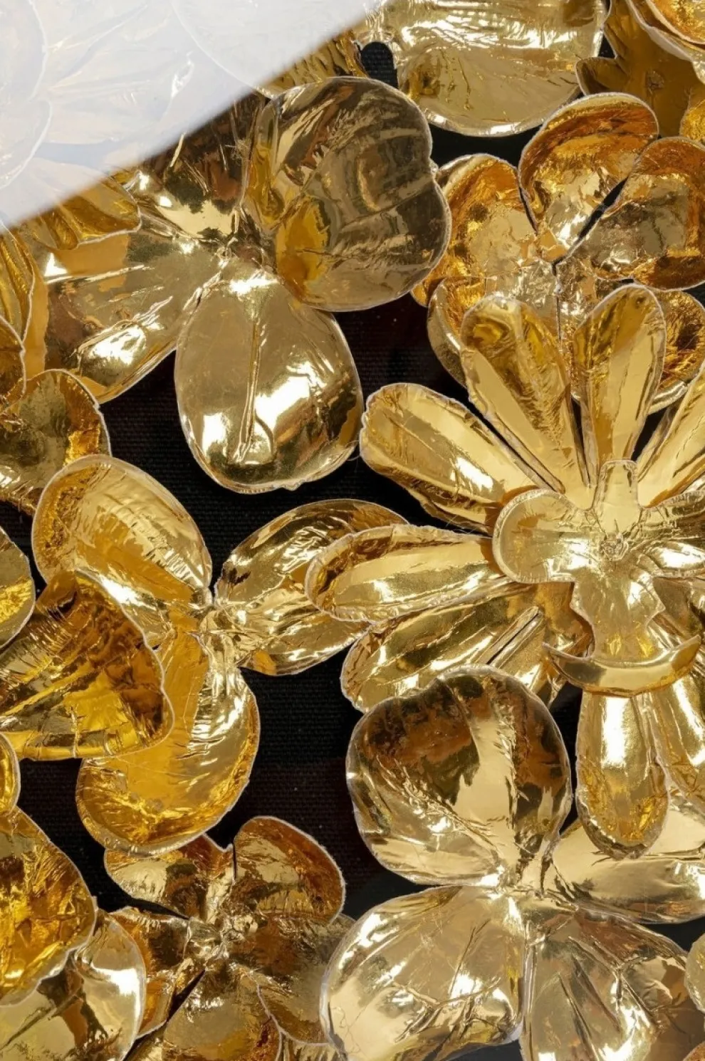 Wanddecoratie Gold Flower 60x60cm