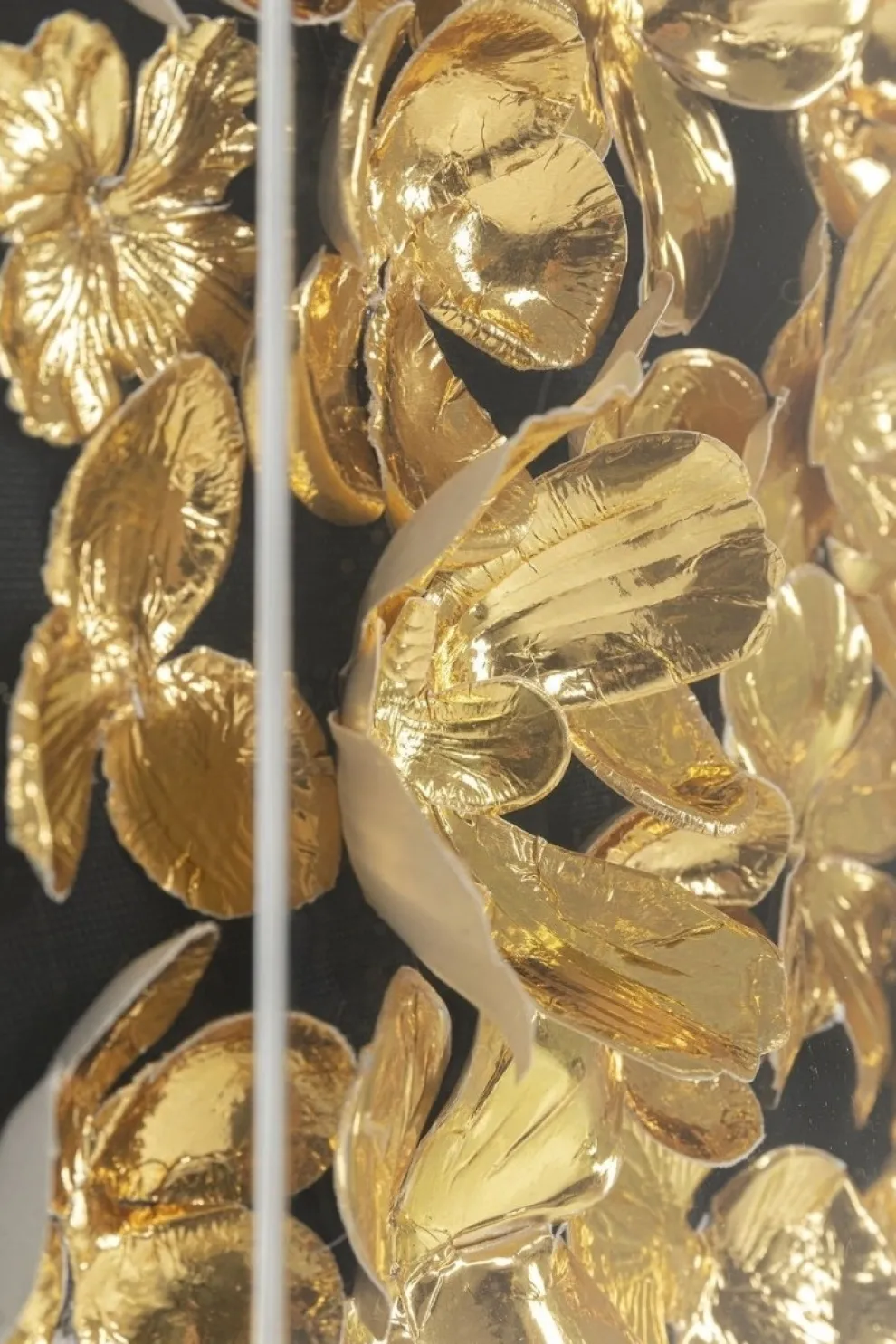 Wanddecoratie Gold Flower 60x60cm