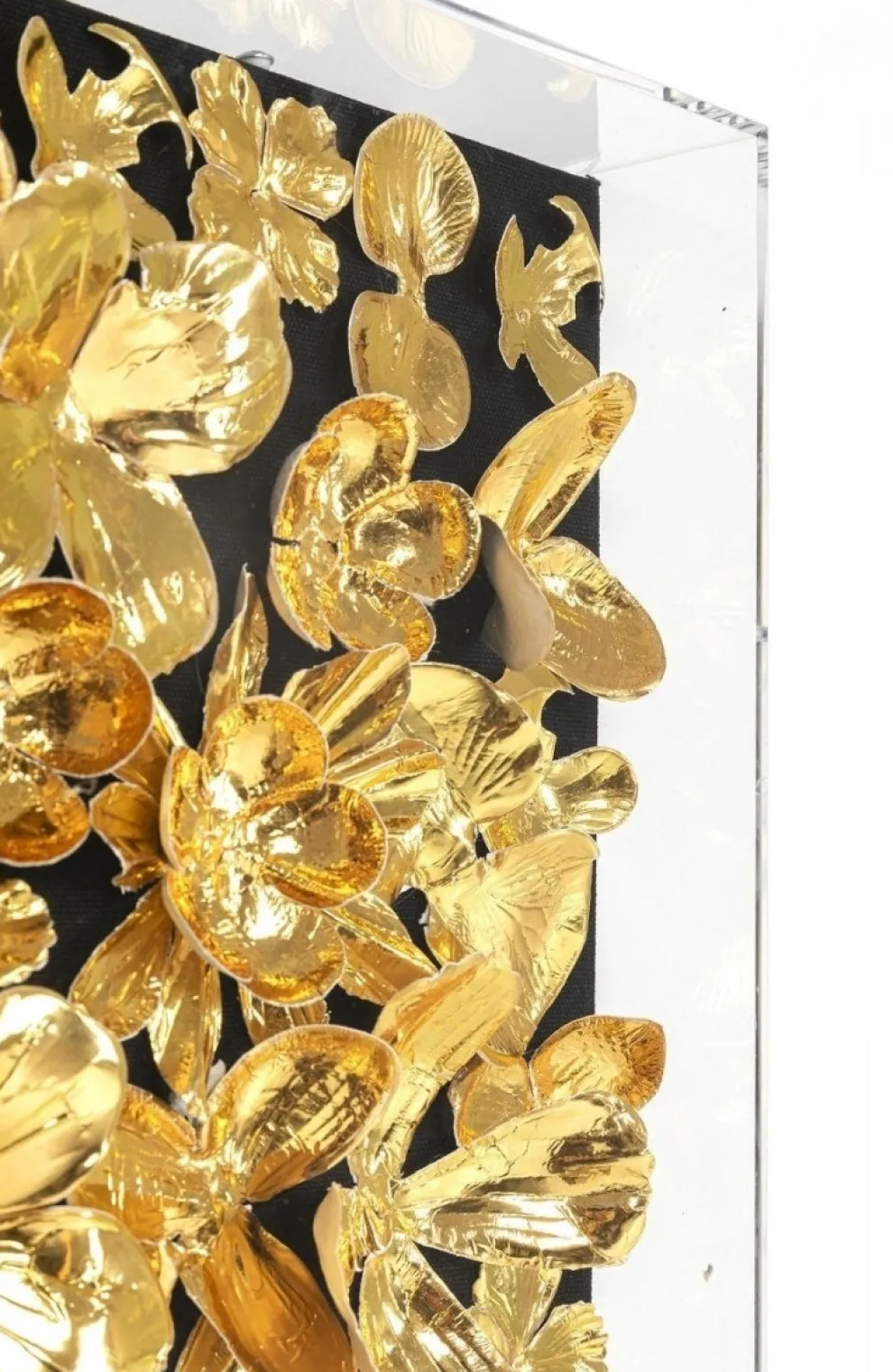 Wanddecoratie Gold Flower 60x60cm