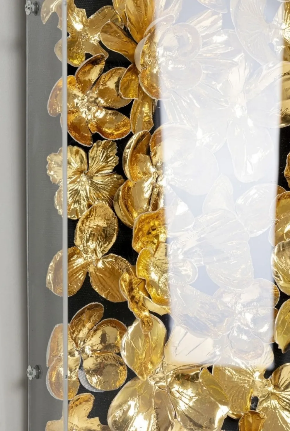 Wanddecoratie Gold Flower 60x60cm