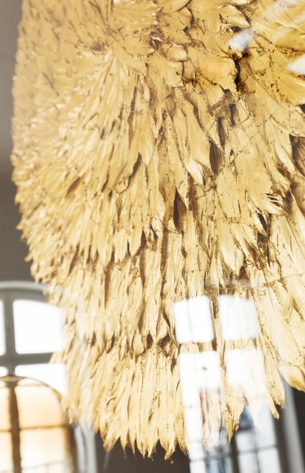 Wanddecoratie Golden Snail 120x120cm