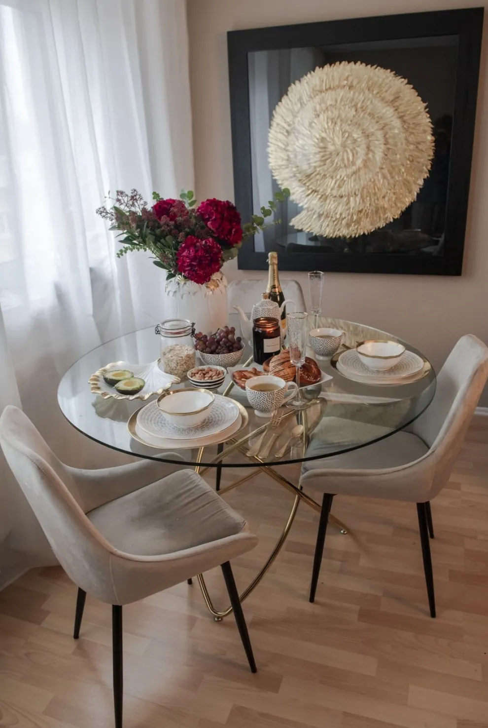 Wanddecoratie Golden Snail 120x120cm